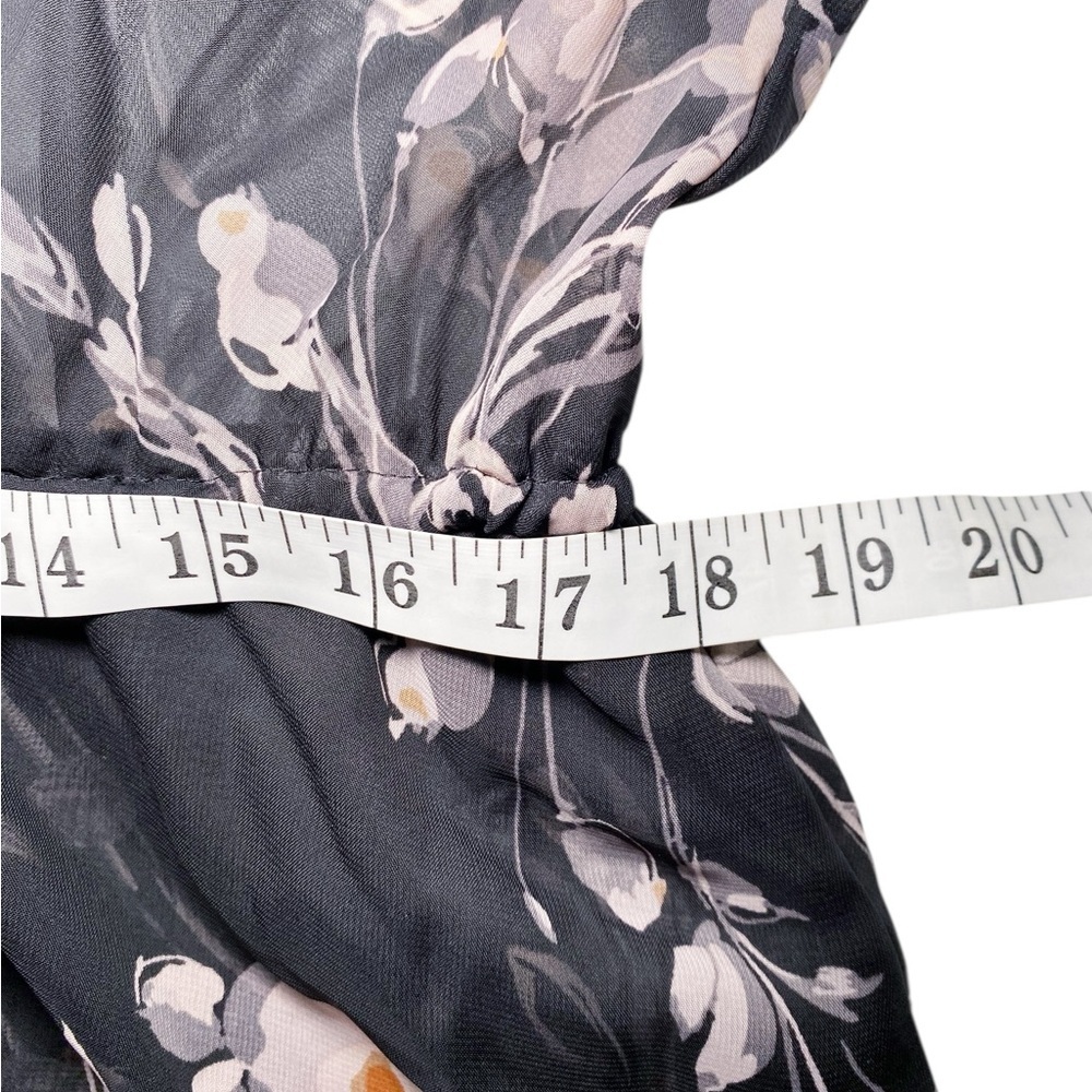 Lauren Conrad Whimsigoth Floral Black Sheer Overlay Mini Long Sleeve Dress - Picture 12 of 16